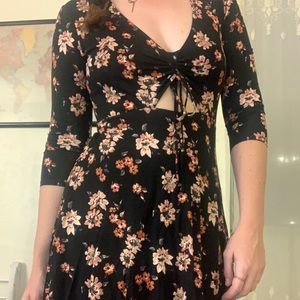 Black floral dress